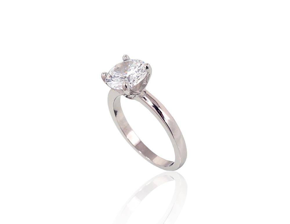 Silver ring with Zirkons - Image 2