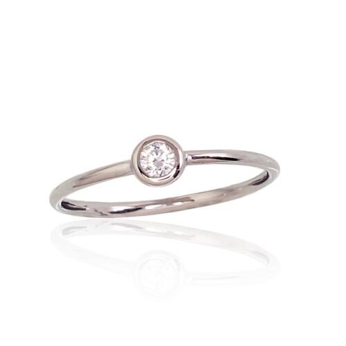Silver ring with Zirkons