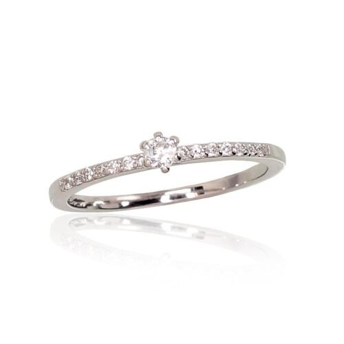 Silver ring with Zirkons