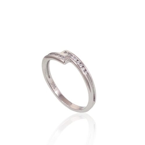 Alternative view of Silver ring with Zirkons