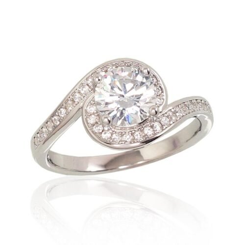 Silver ring with Zirkons