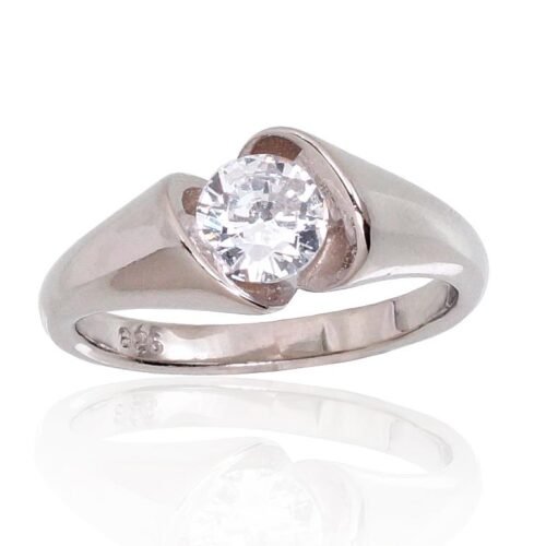 Silver ring with Zirkons