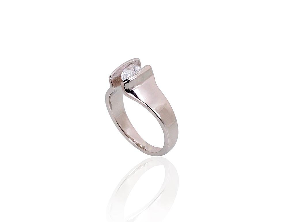 Silver ring with Zirkons - Image 2