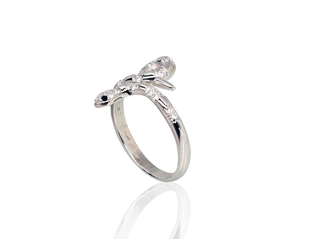 Silver ring with Zirkons - Image 2