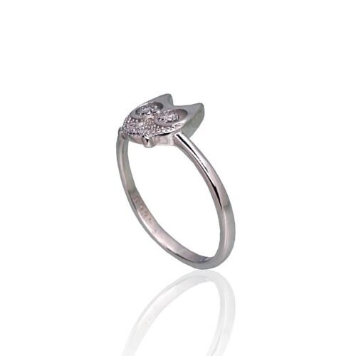 Alternative view of Silver ring with Zirkons