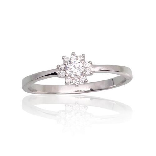 Silver ring with Zirkons