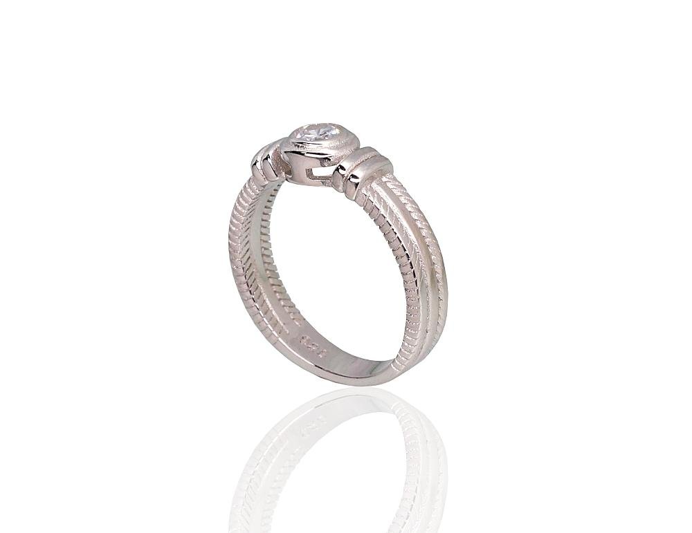 Silver ring with Zirkons - Image 2