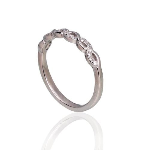 Alternative view of Silver ring with Zirkons