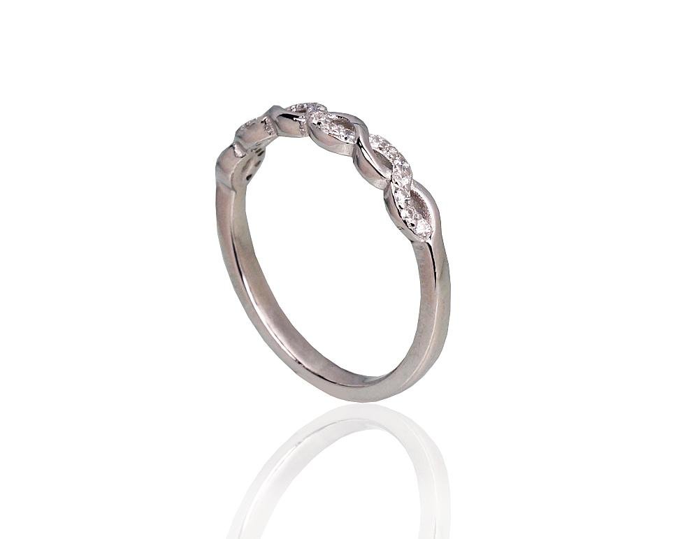 Silver ring with Zirkons - Image 2