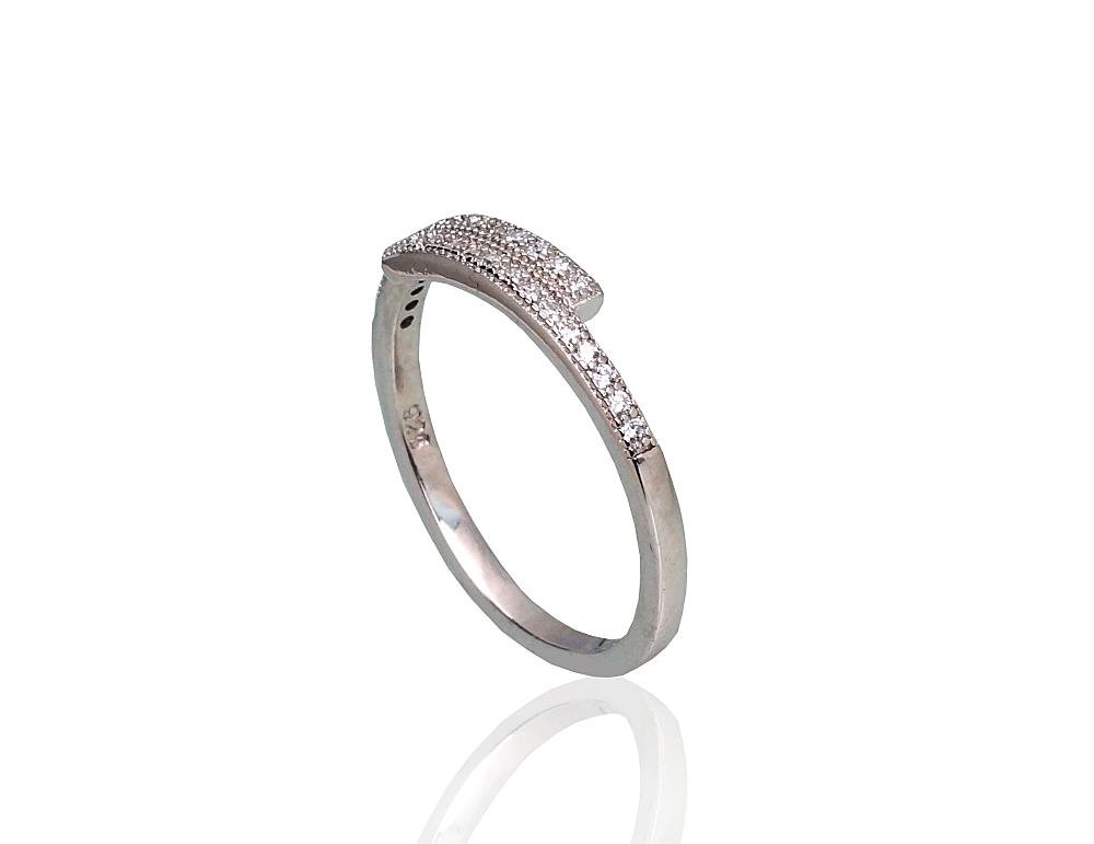 Silver ring with Zirkons - Image 2