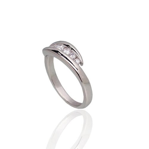 Alternative view of Silver ring with Zirkons