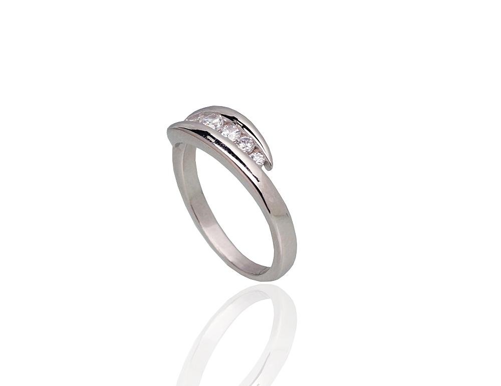 Silver ring with Zirkons - Image 2