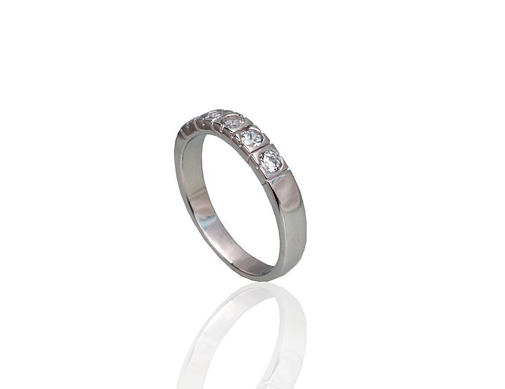 Silver ring with Zirkons - Image 2