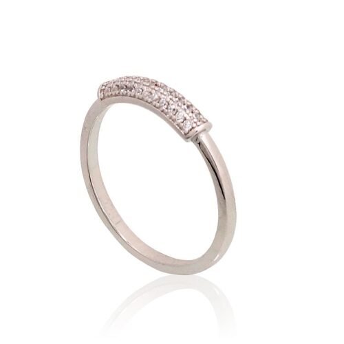Alternative view of Silver ring with Zirkons
