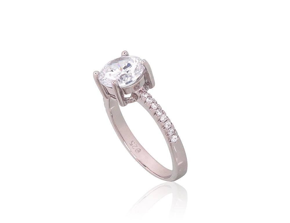 Silver ring with Zirkons - Image 2