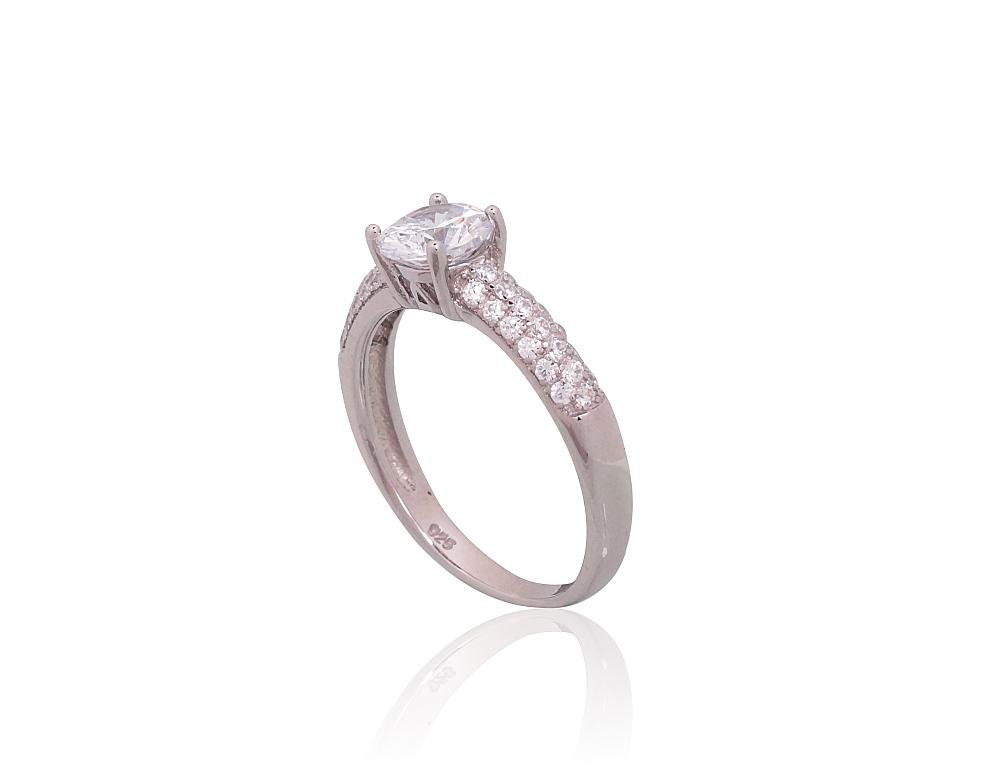 Silver ring with Zirkons - Image 2