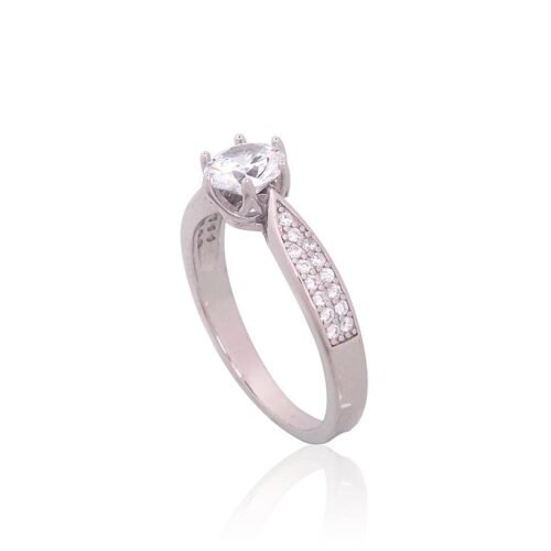 Alternative view of Silver ring with Zirkons
