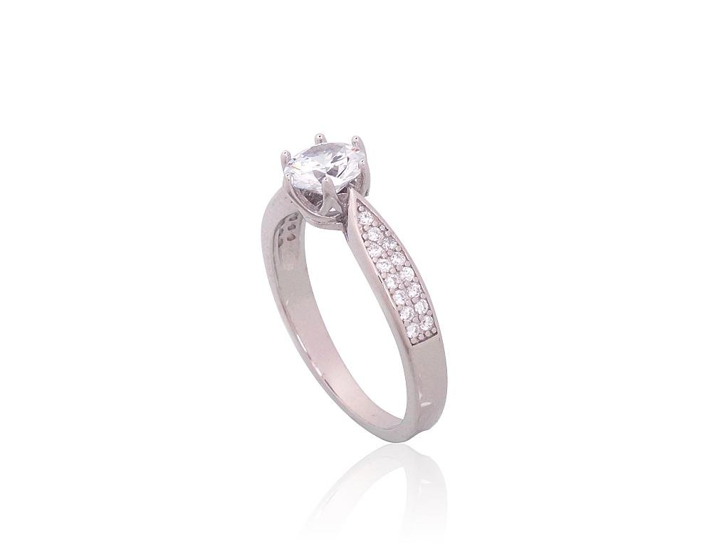 Silver ring with Zirkons - Image 2