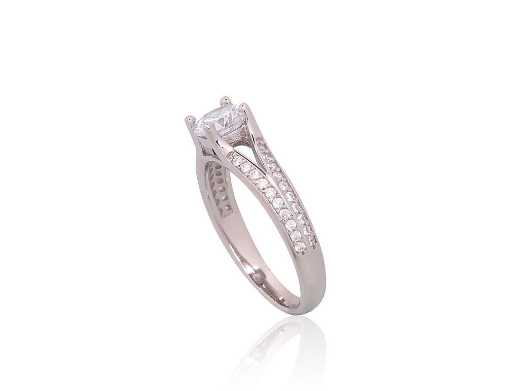 Silver ring with Zirkons - Image 2
