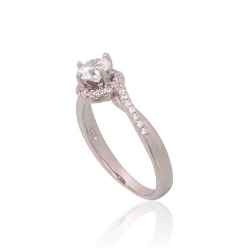 Alternative view of Silver ring with Zirkons