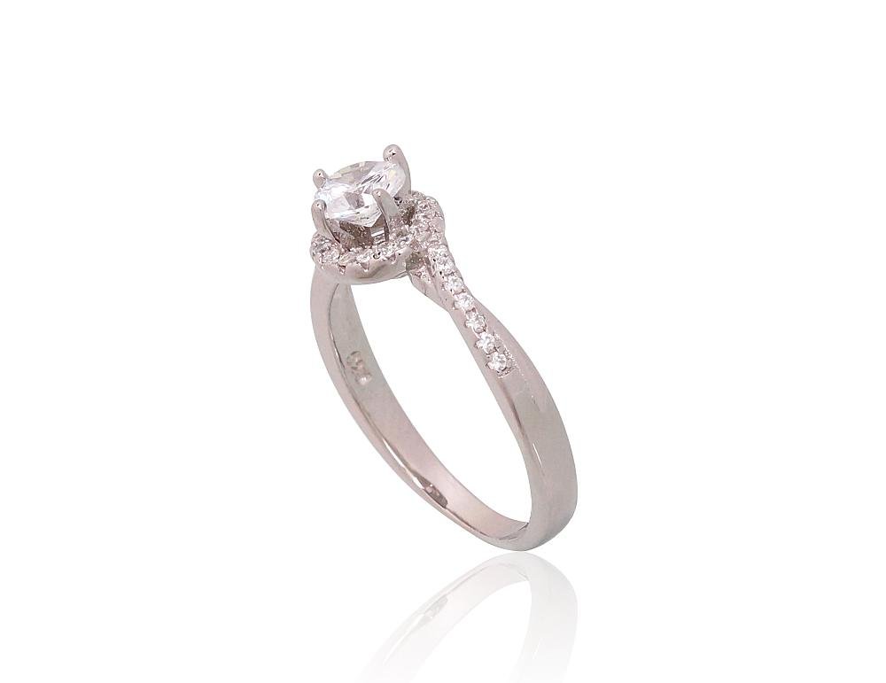 Silver ring with Zirkons - Image 2