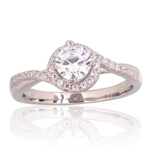 Silver ring with Zirkons