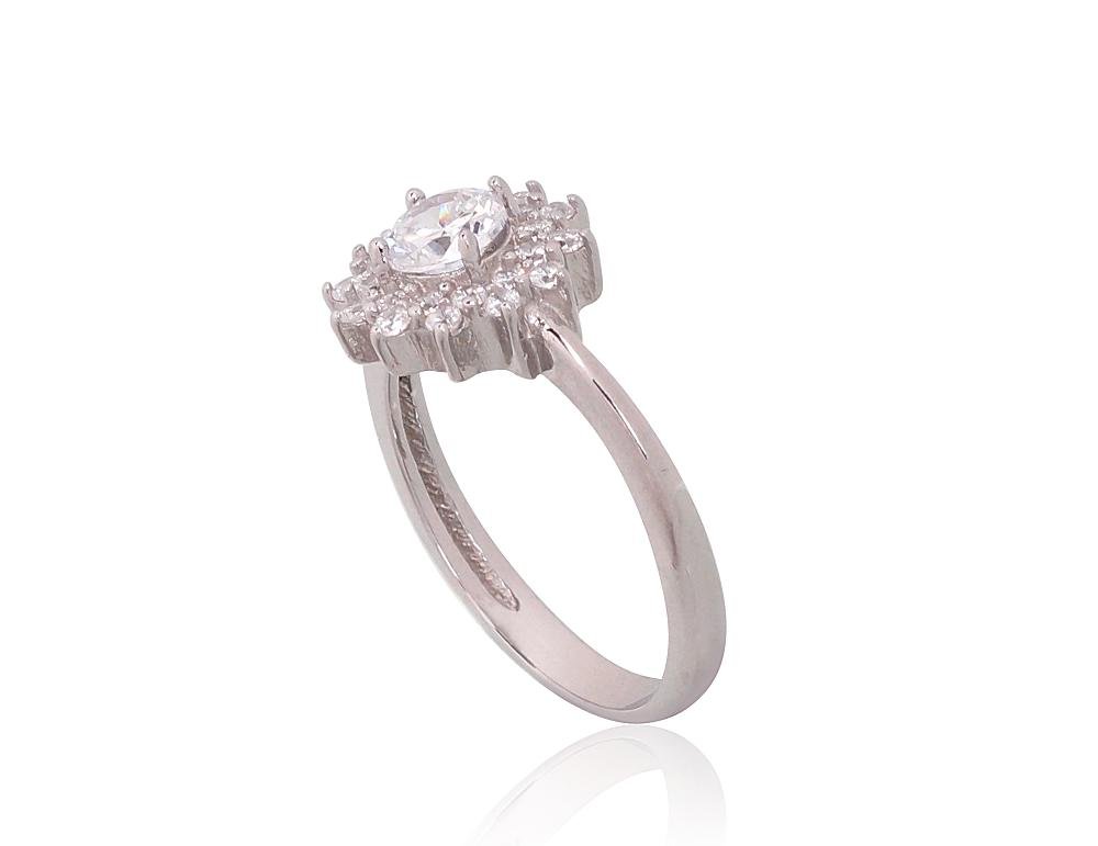 Silver ring with Zirkons - Image 2