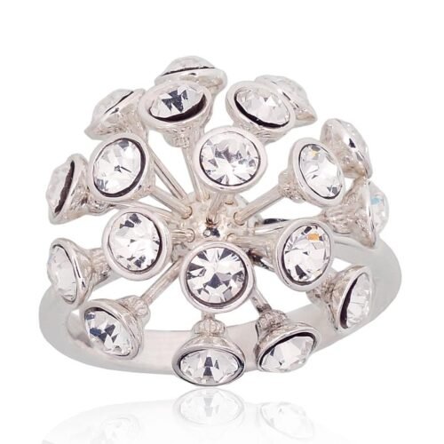 Silver ring with Crystals