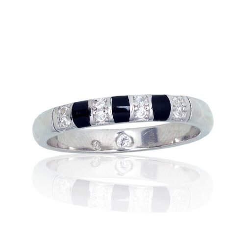 Silver ring with Zirkons , Jewelery enamel