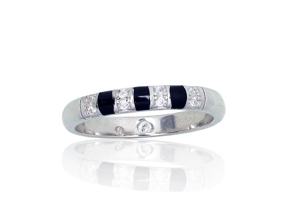 Silver ring with Zirkons , Jewelery enamel