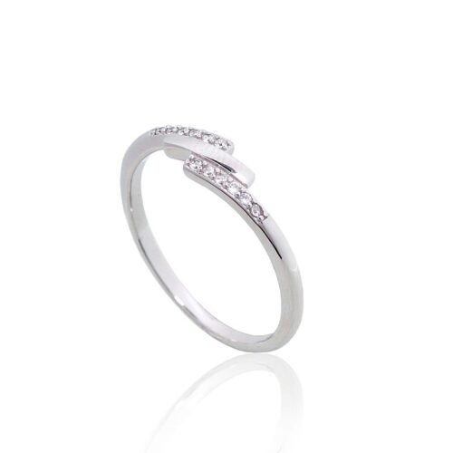 Alternative view of Silver ring with Zirkons