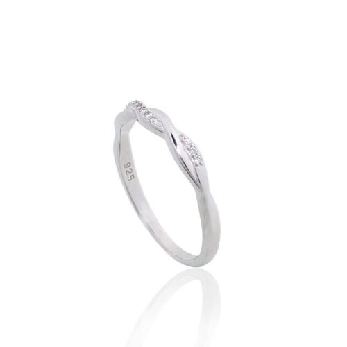 Alternative view of Silver ring with Zirkons