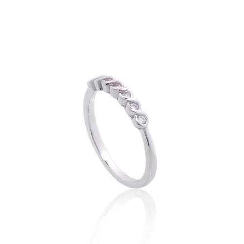 Alternative view of Silver ring with Zirkons