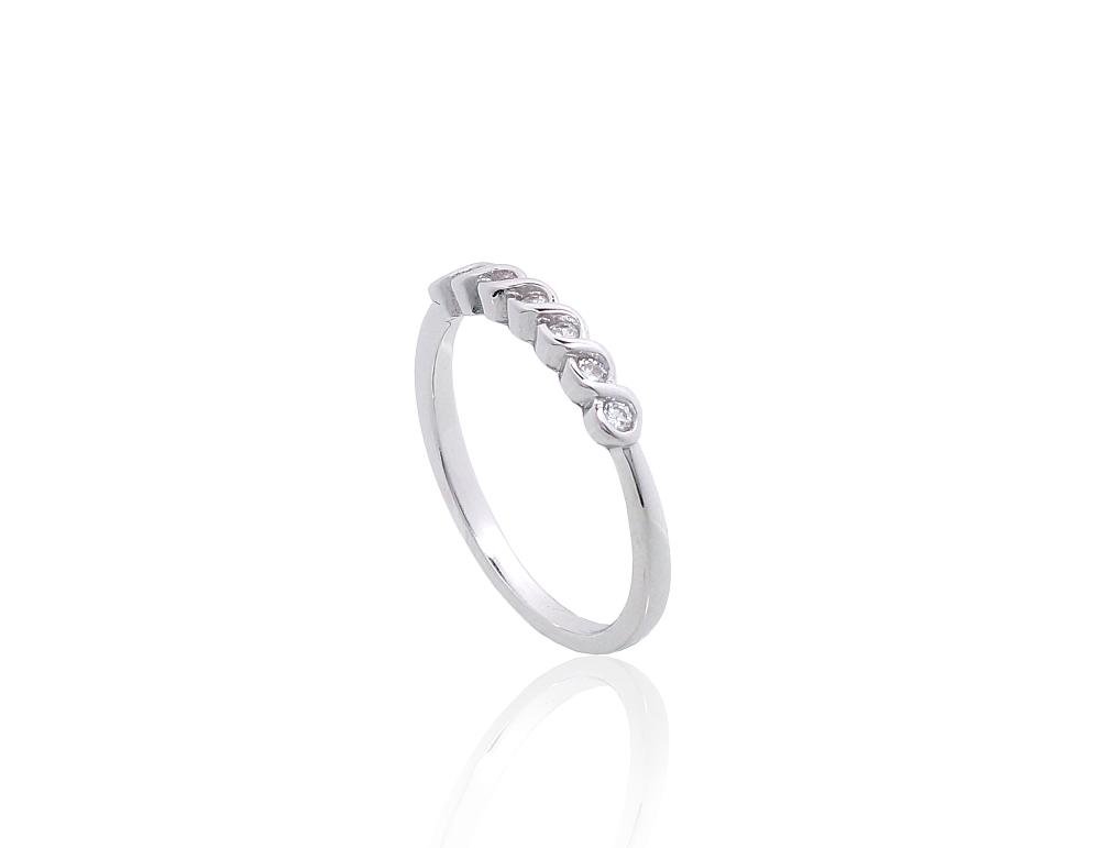 Silver ring with Zirkons - Image 2