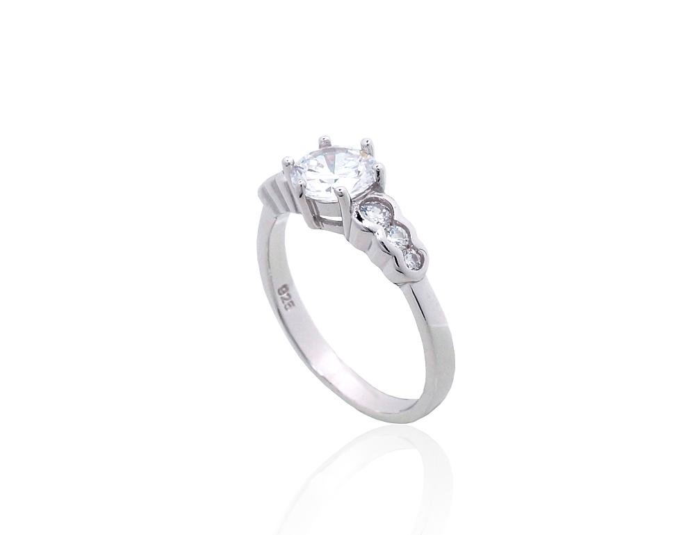 Silver ring with Zirkons - Image 2