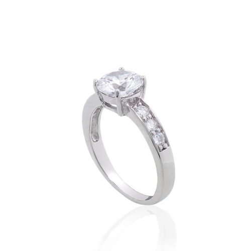Alternative view of Silver ring with Zirkons