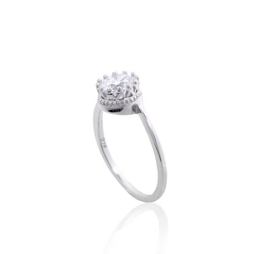 Alternative view of Silver ring with Zirkons
