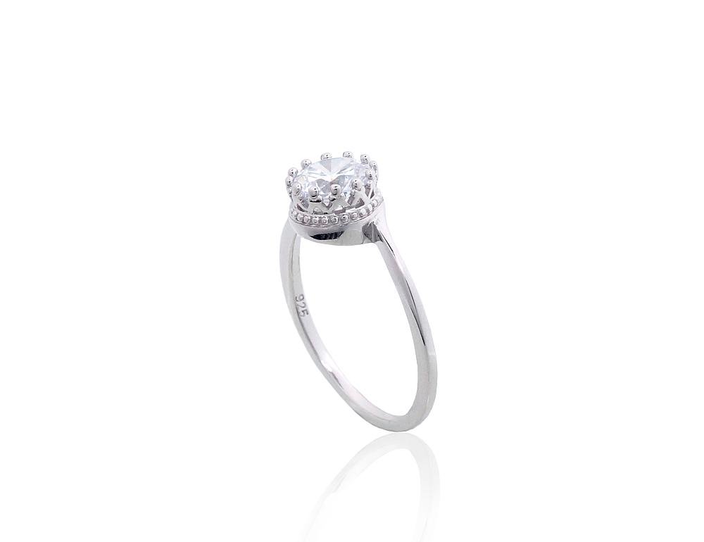 Silver ring with Zirkons - Image 2