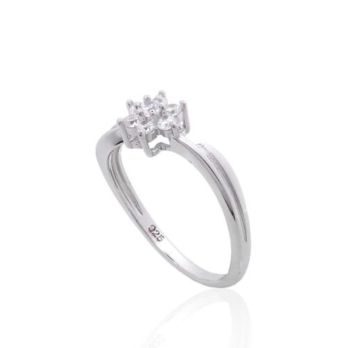 Alternative view of Silver ring with Zirkons