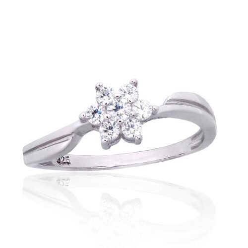 Silver ring with Zirkons