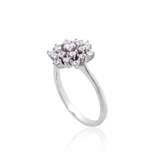 Alternative view of Silver ring with Zirkons
