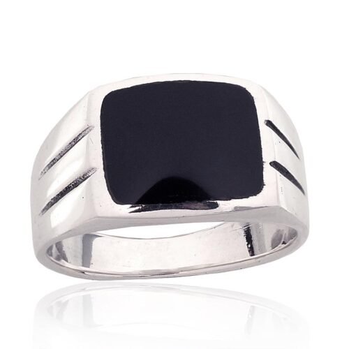 Silver ring with Onix