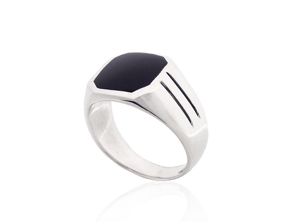 Silver ring with Onix - Image 2