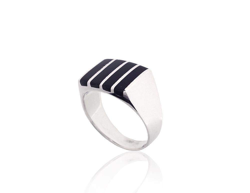 Silver ring with Onix - Image 2