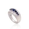 Silver ring with Zirkons , Sapphire - Image 2