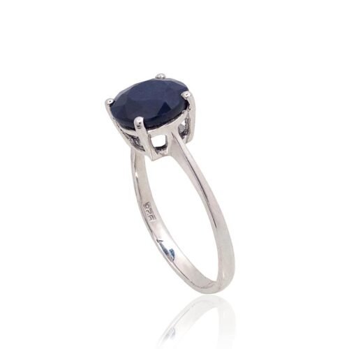 Alternative view of Silver ring with Sapphire