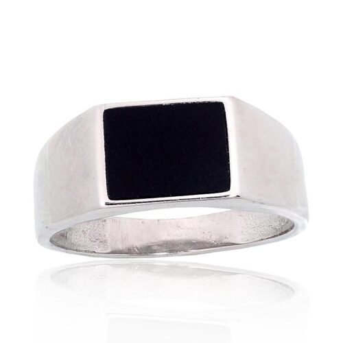 Silver ring with Onix