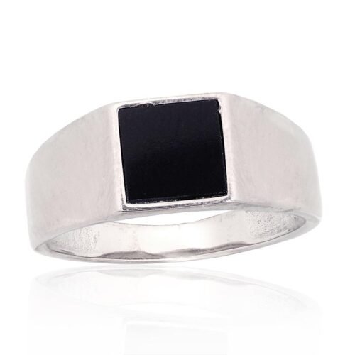 Silver ring with Onix