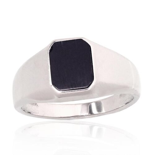 Silver ring with Onix
