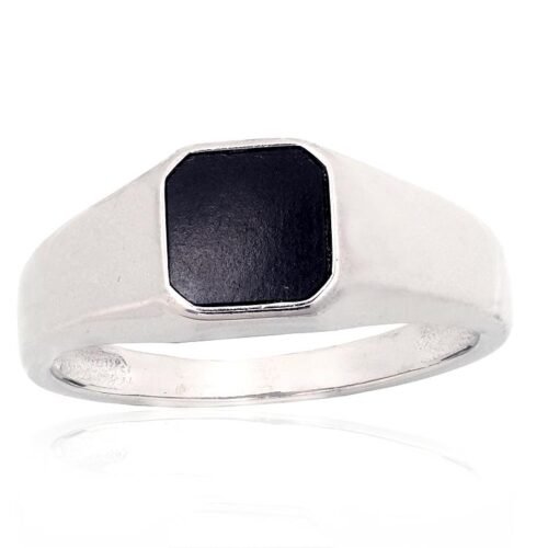 Silver ring with Onix